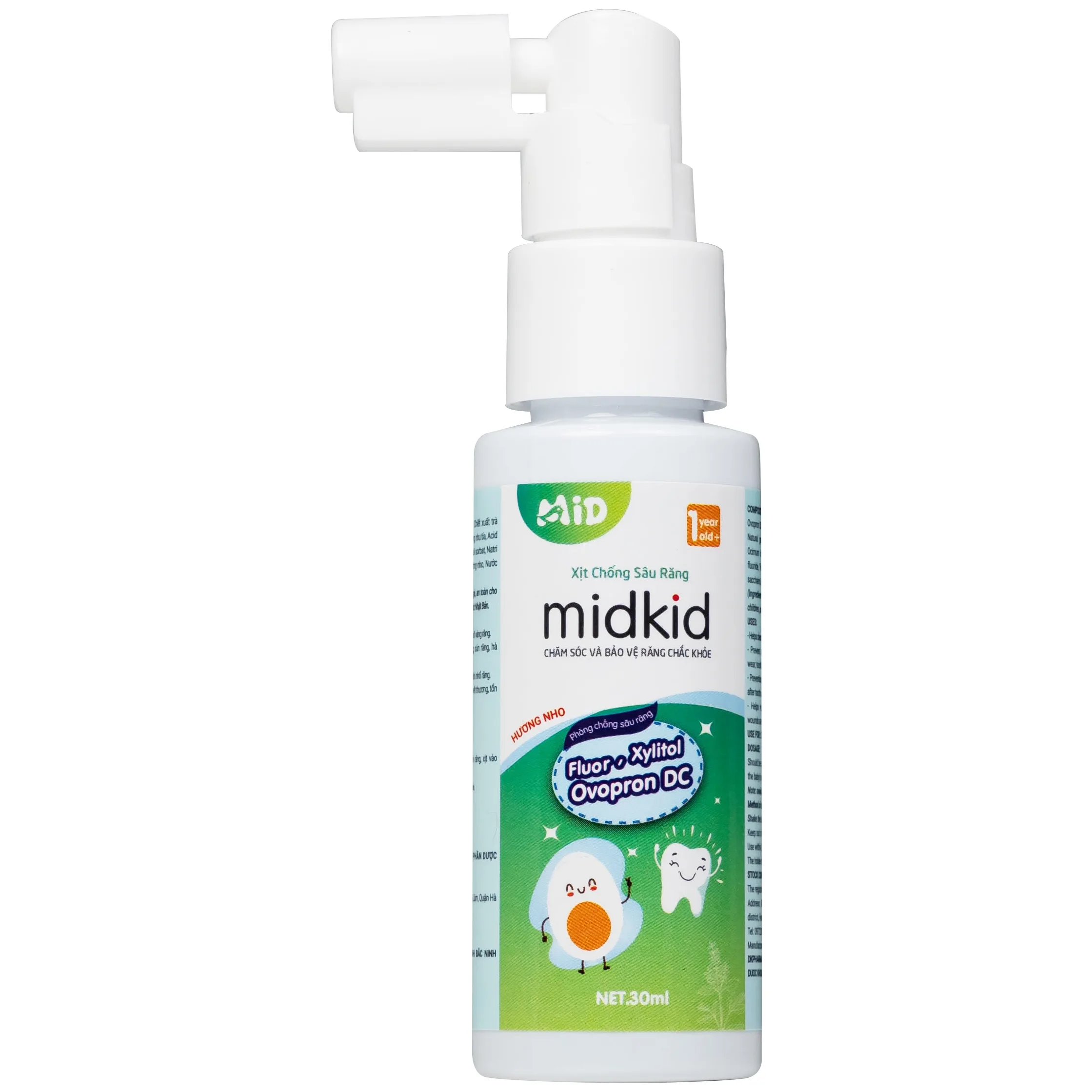 Hình ảnh Xịt chống sâu răng Midkid 30ml DK Pharma hương nho chăm sóc và bảo vệ răng chắc khỏe