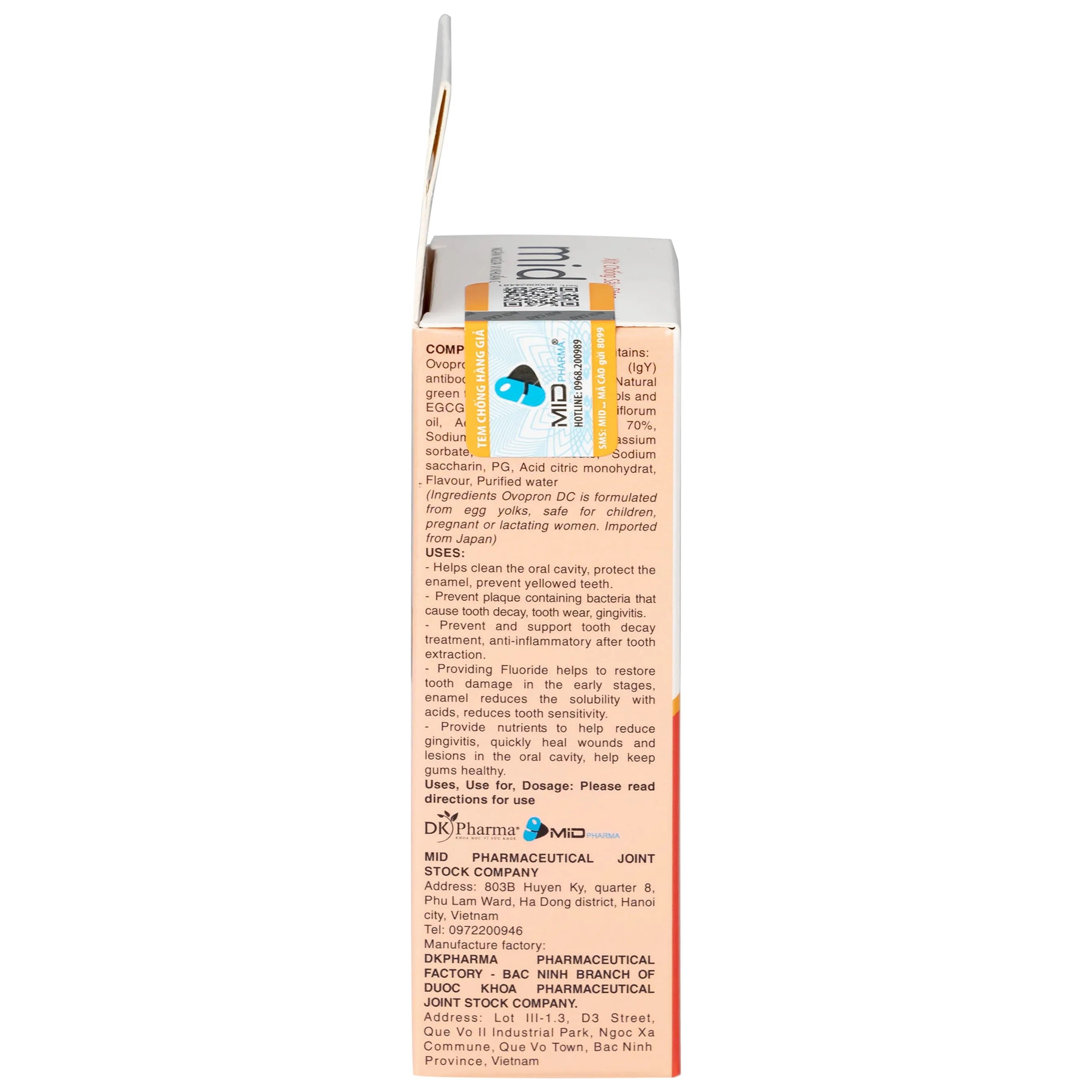 Hình ảnh Xịt chống sâu răng Midkid 20ml DK Pharma hương táo - làm sạch khoang miệng, bảo vệ men răng