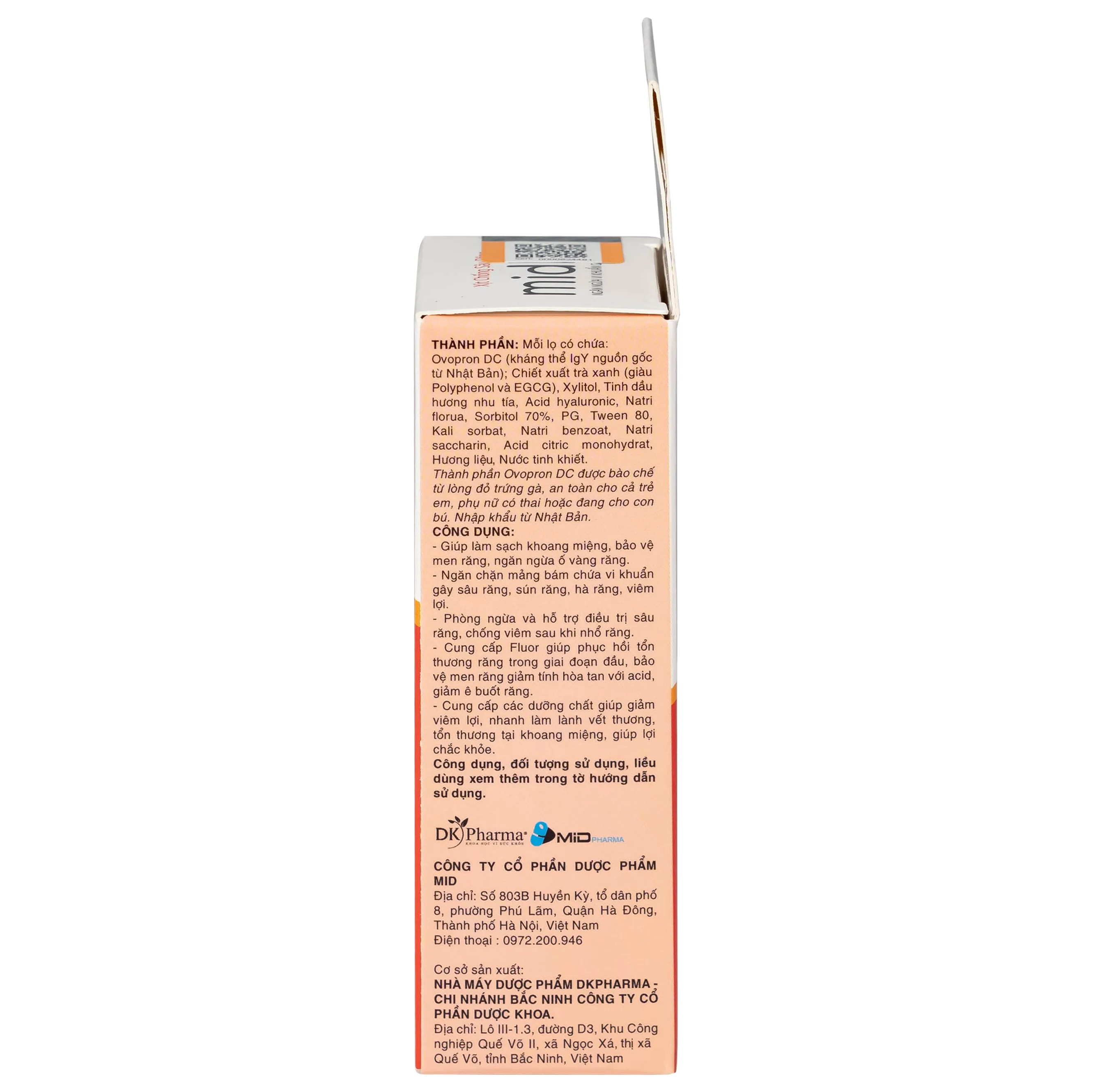 Hình ảnh Xịt chống sâu răng Midkid 20ml DK Pharma hương táo - làm sạch khoang miệng, bảo vệ men răng