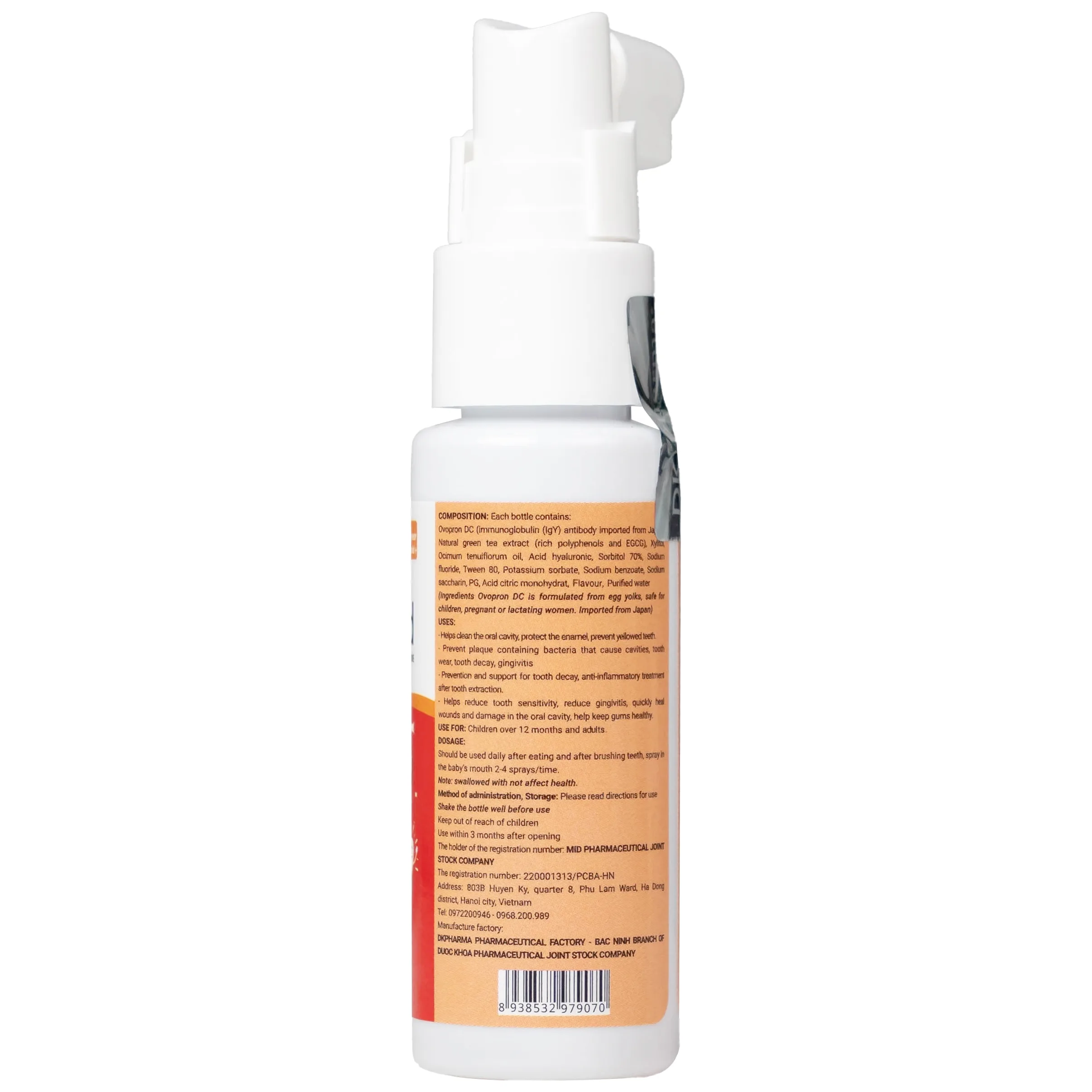 Hình ảnh Xịt chống sâu răng Midkid 20ml DK Pharma hương táo - làm sạch khoang miệng, bảo vệ men răng