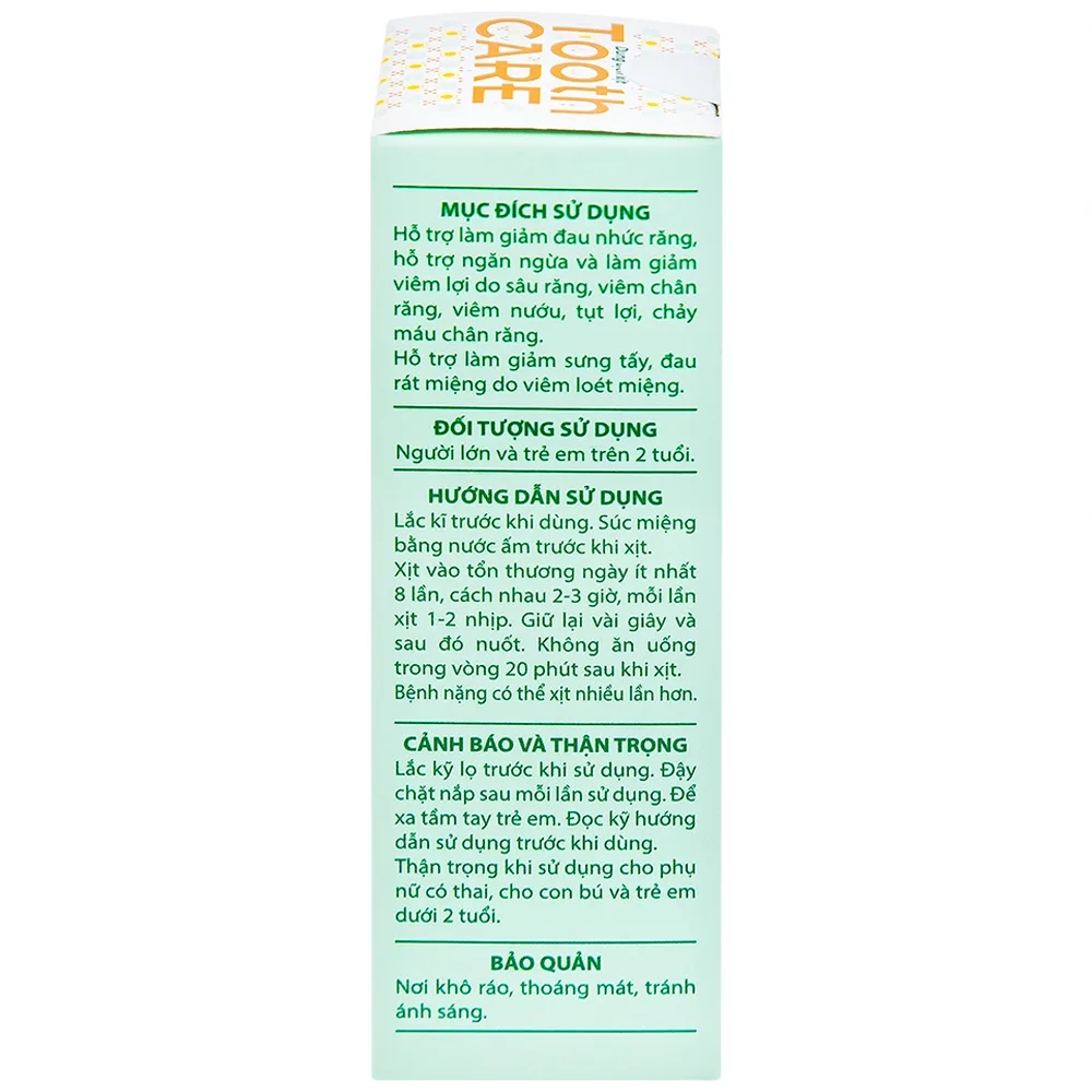 Hình ảnh Dung dịch xịt Tooth Care hỗ trợ giảm đau nhức răng (20ml)
