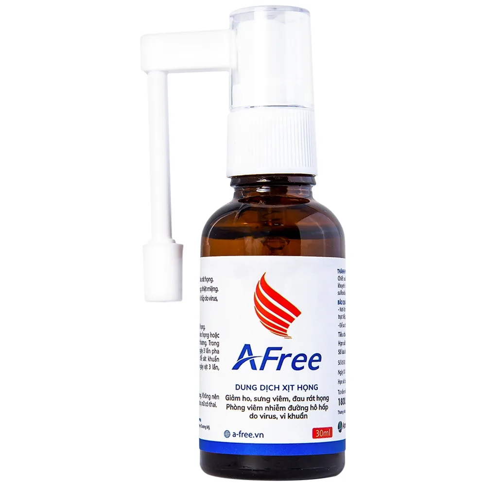 Hình ảnh Dung dịch xịt họng Afree 30ml Thái Minh giảm ho, sưng viêm, đau rát họng