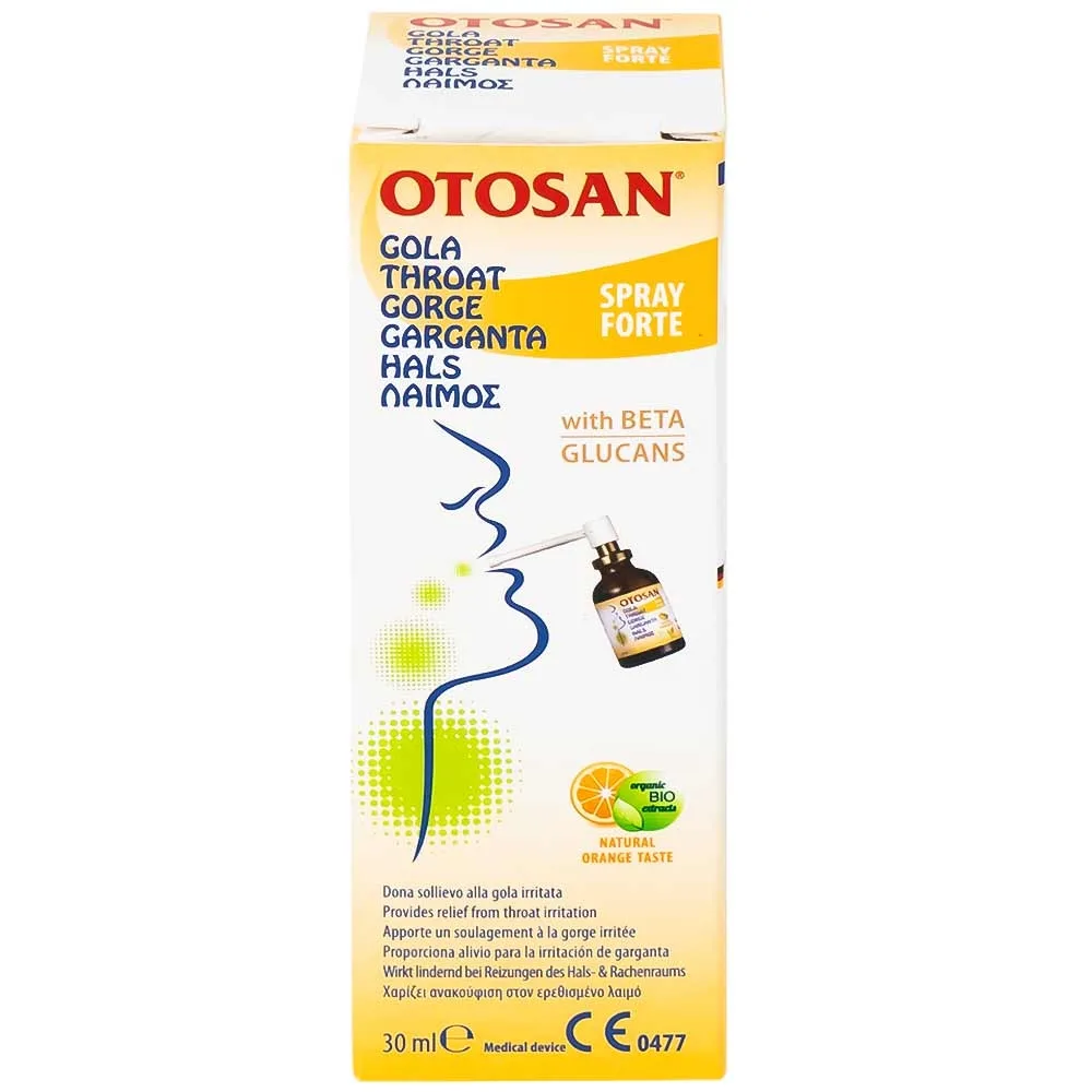 Hình ảnh Xịt họng Otosan Spray Forte hỗ trợ điều trị viêm họng cấp, viêm hô hấp, giảm đau rát họng (30ml)