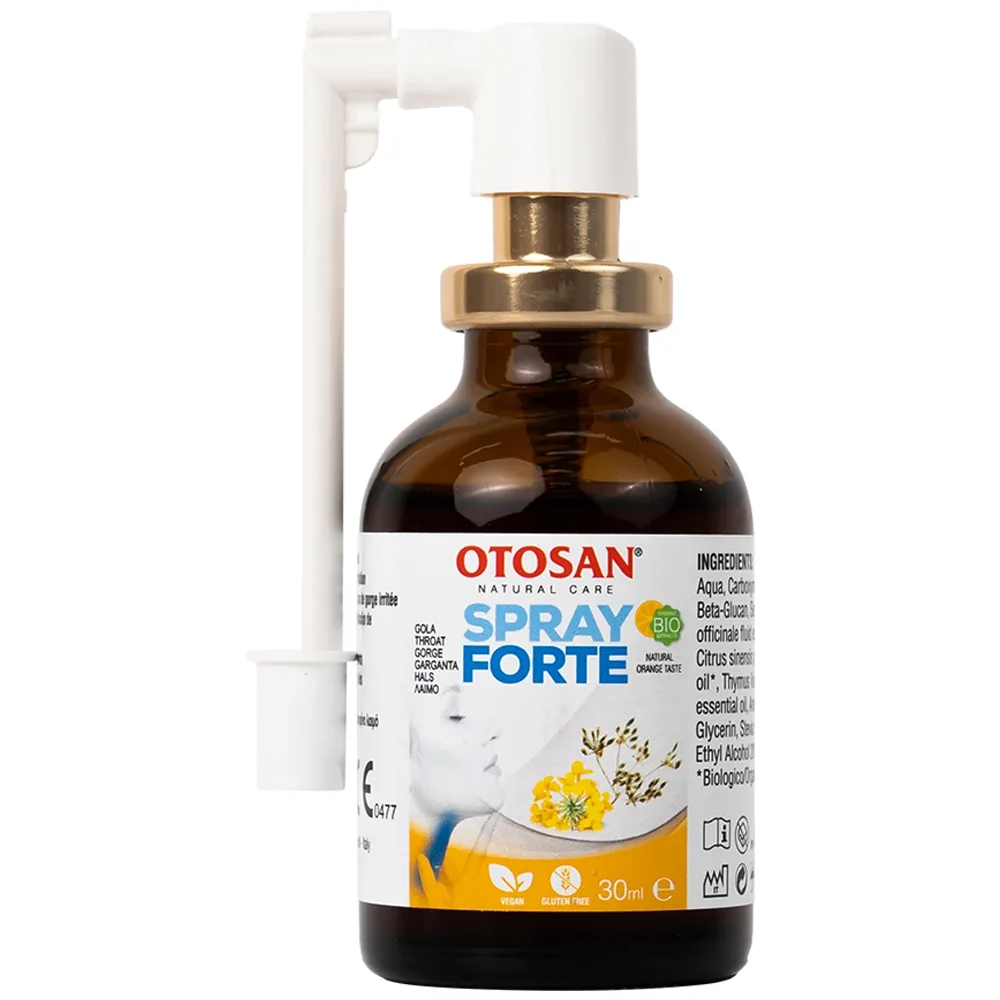 Hình ảnh Xịt họng Otosan Spray Forte hỗ trợ điều trị viêm họng cấp, viêm hô hấp, giảm đau rát họng (30ml)