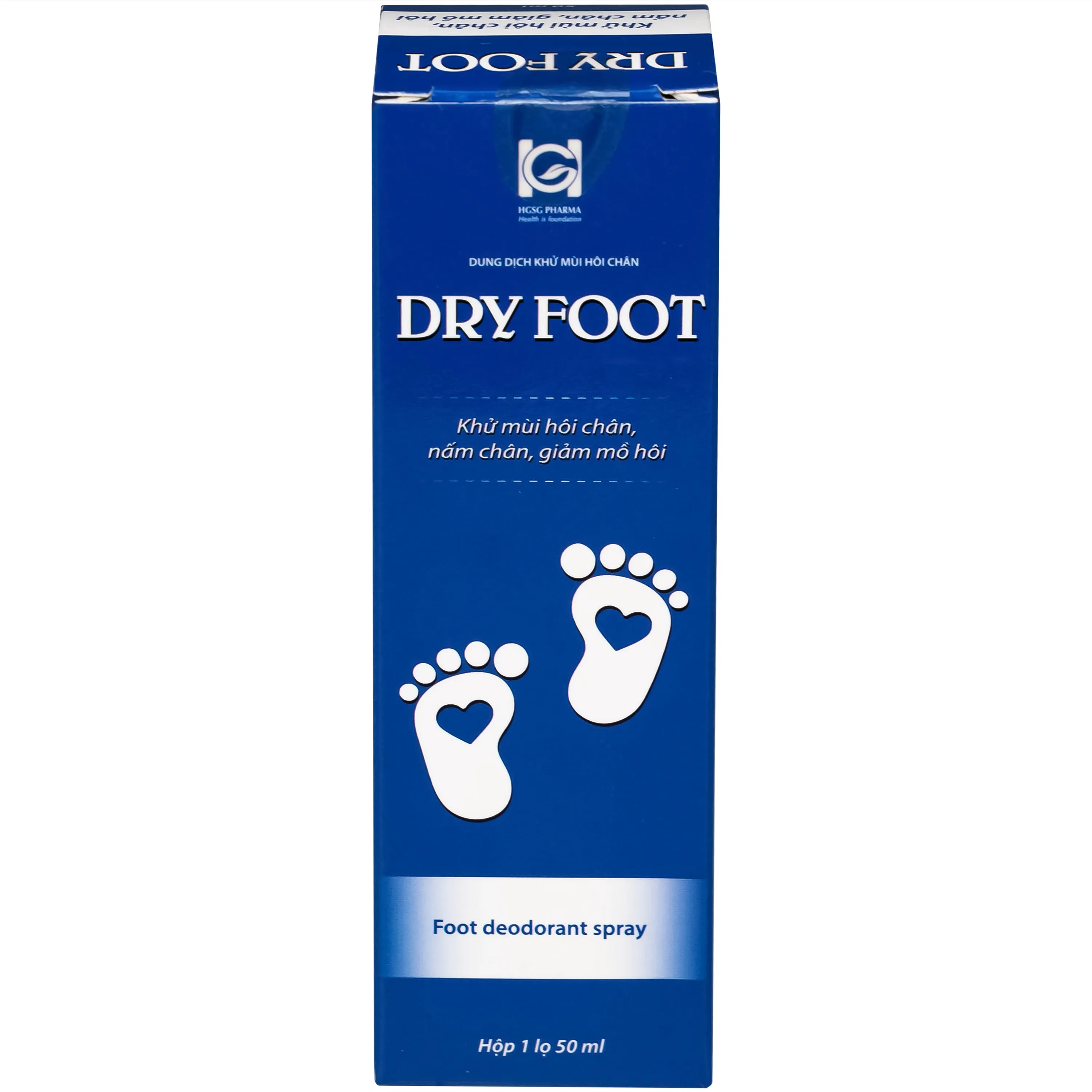 Hình ảnh Xịt khử mùi Dry foot HGSG 50ml giúp khử mùi và ngăn ngừa hôi chân, nấm chân, giảm mồ hôi