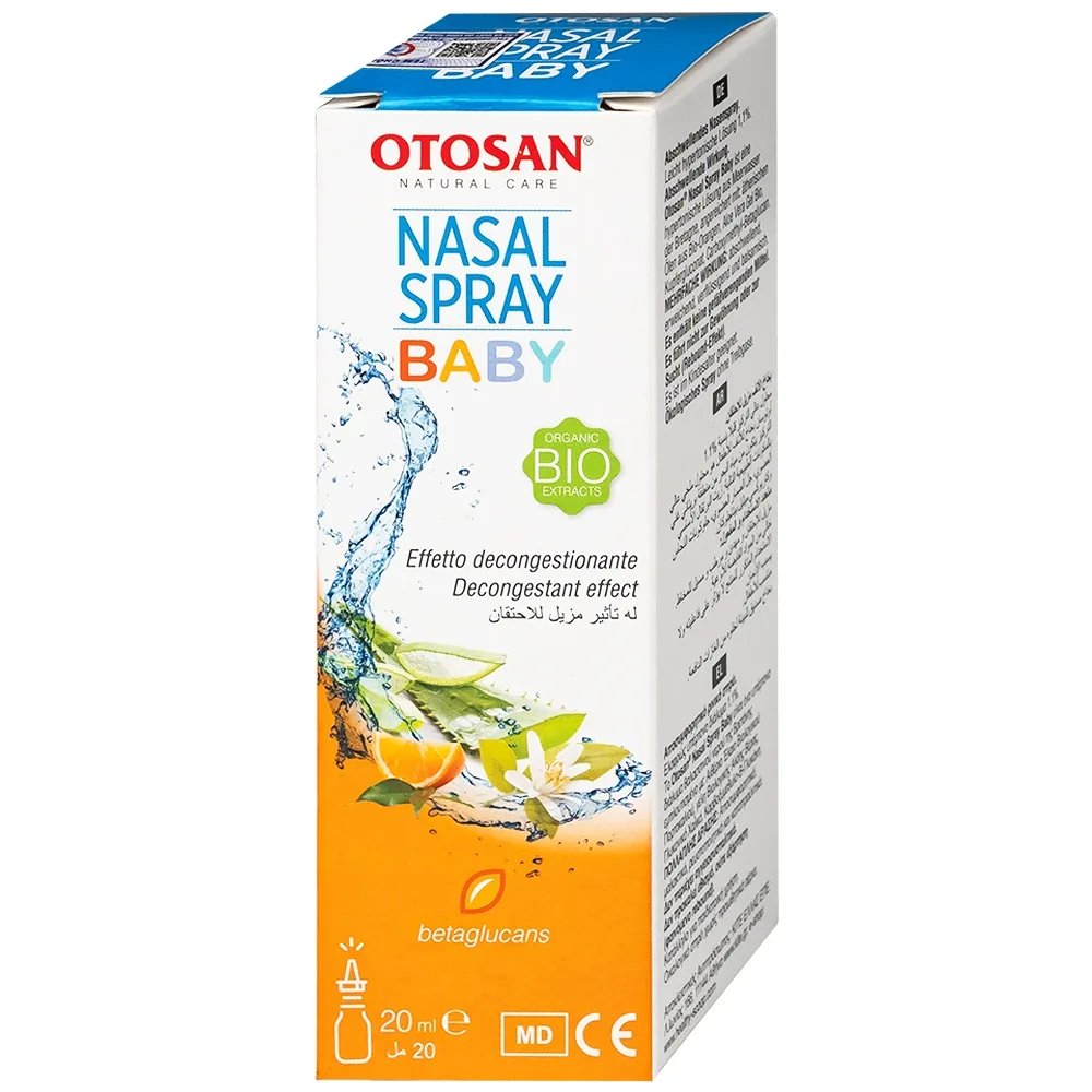 Hình ảnh Xịt mũi Otosan Nasal Spray Baby 20ml hỗ trợ viêm mũi do virus, vi khuẩn, dị ứng