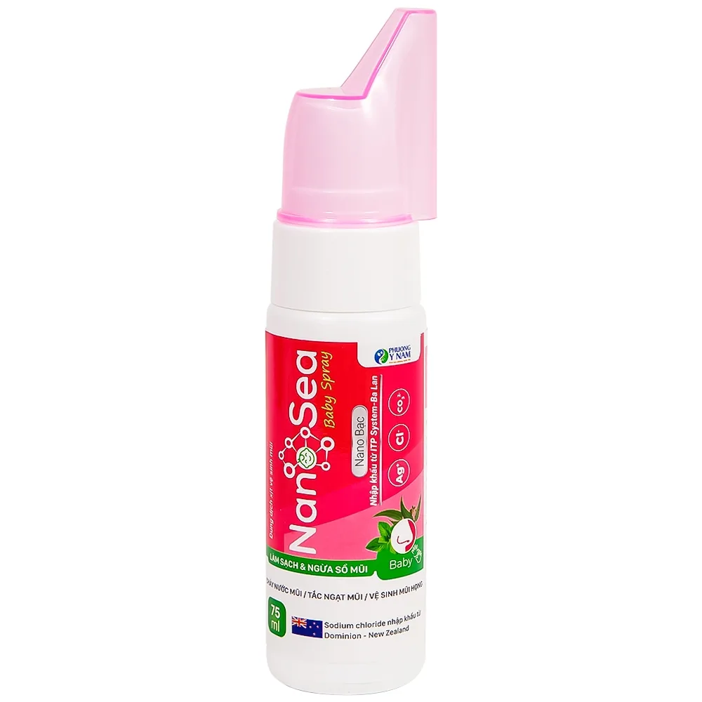 Hình ảnh Dung dịch xịt vệ sinh mũi Nano Sea Baby Spray 75ml làm sạch và ngừa sổ mũi