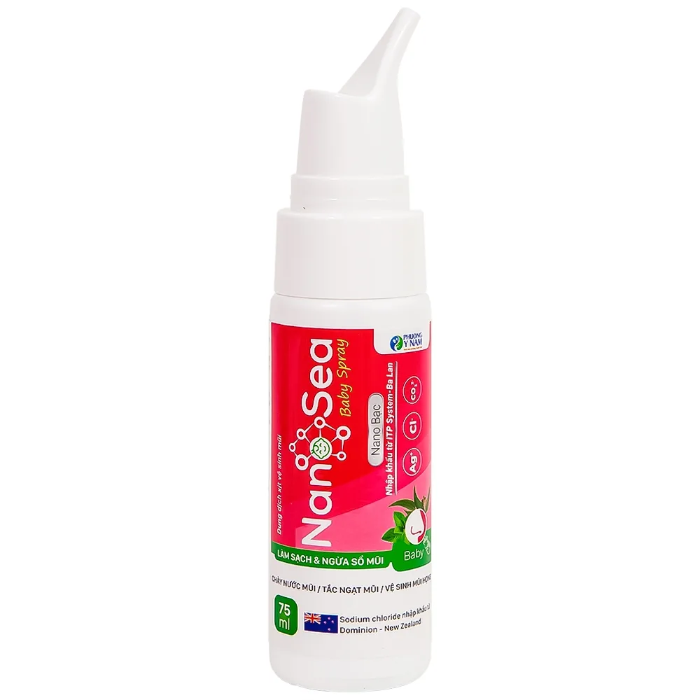 Hình ảnh Dung dịch xịt vệ sinh mũi Nano Sea Baby Spray 75ml làm sạch và ngừa sổ mũi
