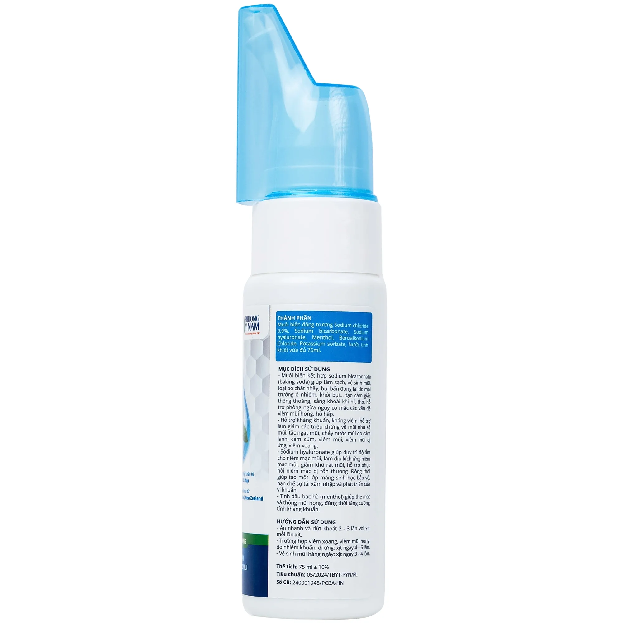 Hình ảnh Xịt mũi muối biển Nano Sea Plus 75ml Phương Y Nam làm sạch, vệ sinh mũi, loại bỏ chất nhầy
