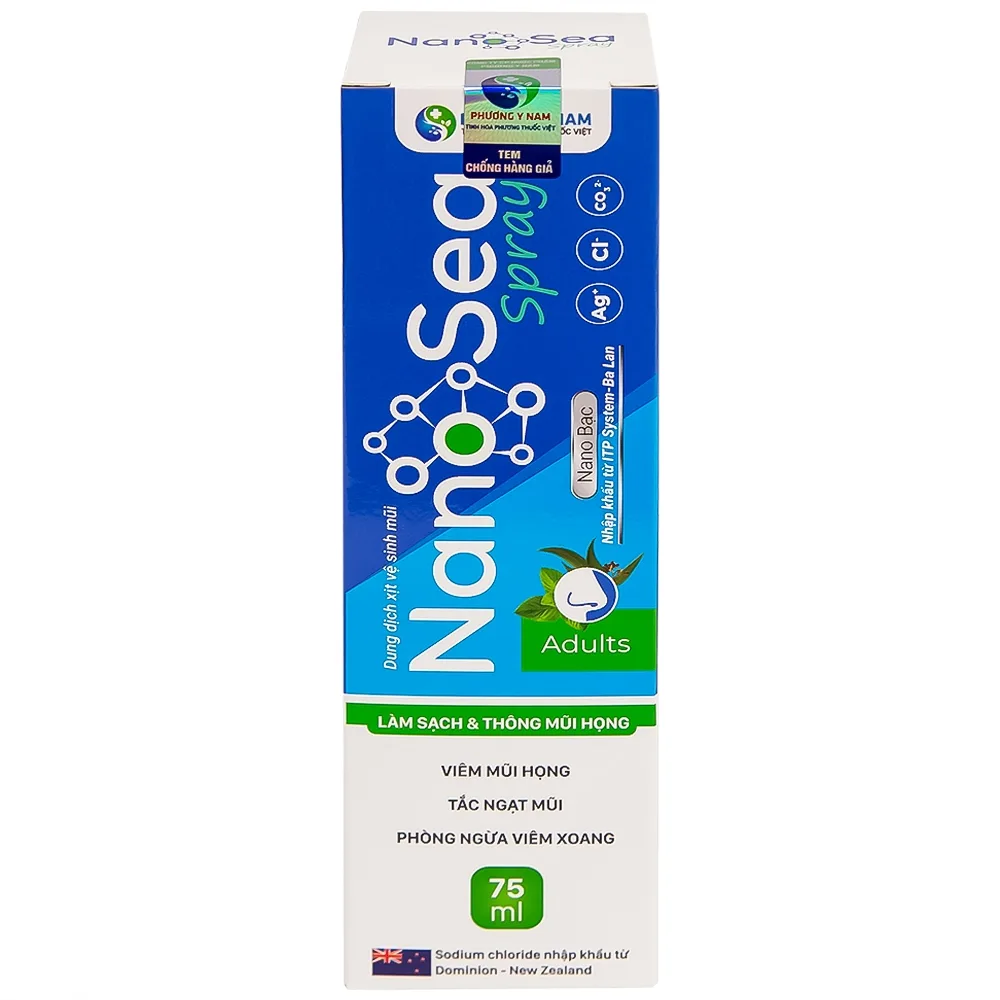 Hình ảnh Dung dịch xịt vệ sinh mũi Nano Sea Spray 75ml làm sạch và thông mũi họng