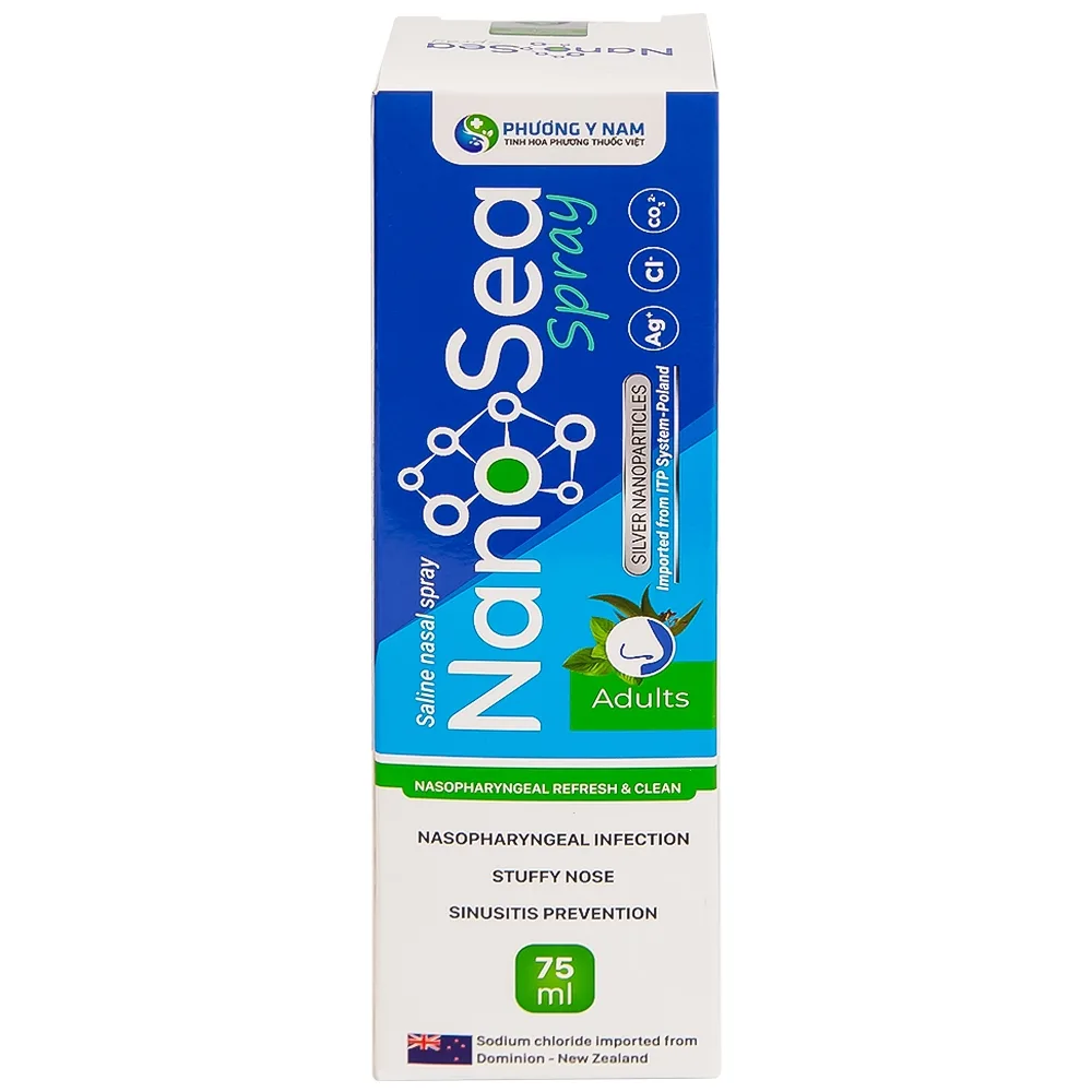 Hình ảnh Dung dịch xịt vệ sinh mũi Nano Sea Spray 75ml làm sạch và thông mũi họng