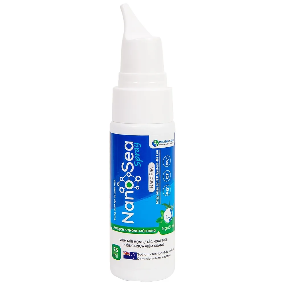 Hình ảnh Dung dịch xịt vệ sinh mũi Nano Sea Spray 75ml làm sạch và thông mũi họng