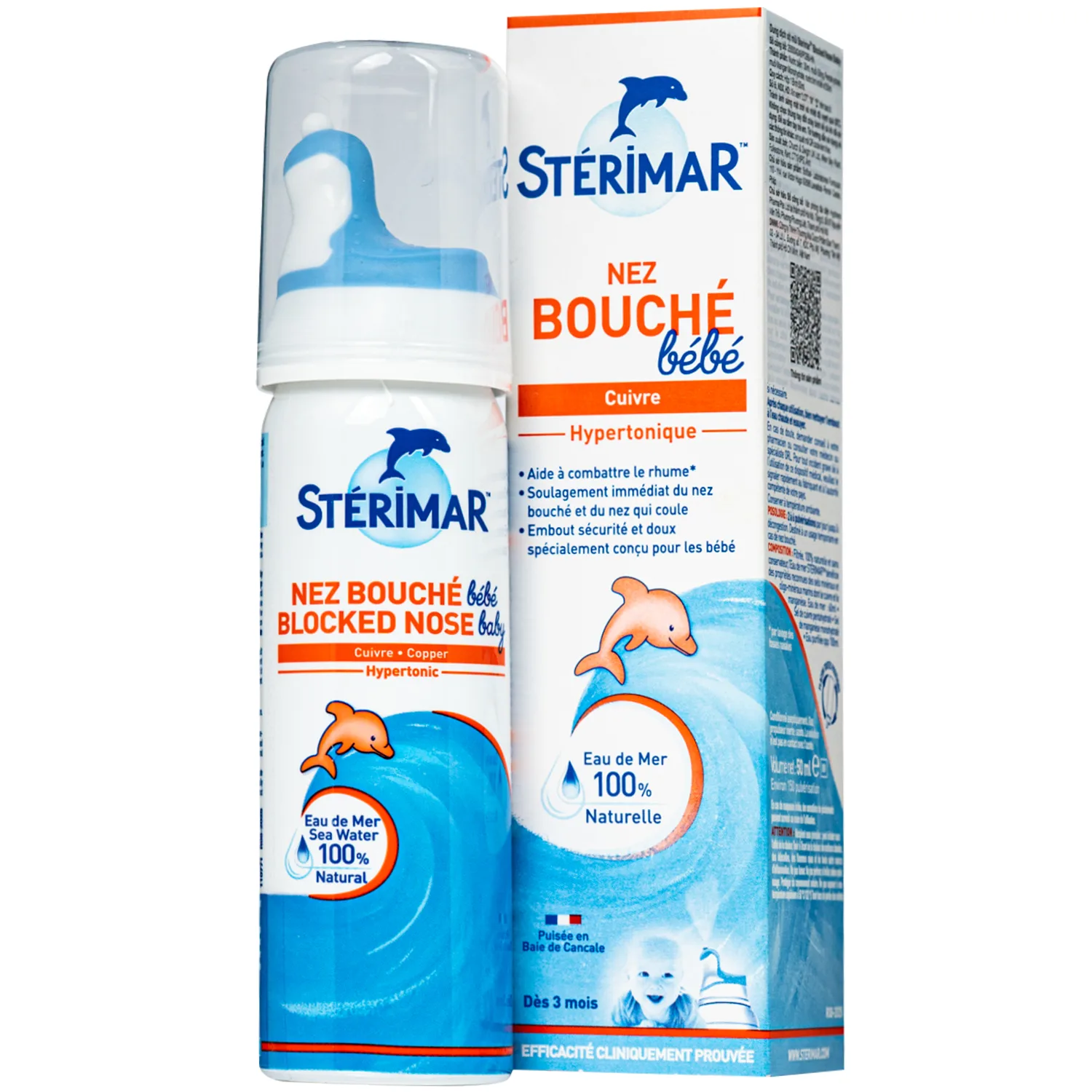 Hình ảnh Xịt mũi trẻ em Sterimar Blocked Nose Baby (Mẫu mới) - Hỗ trợ giảm viêm mũi, nghẹt mũi cho trẻ từ 3 tháng đến 3 tuổi (50ml)