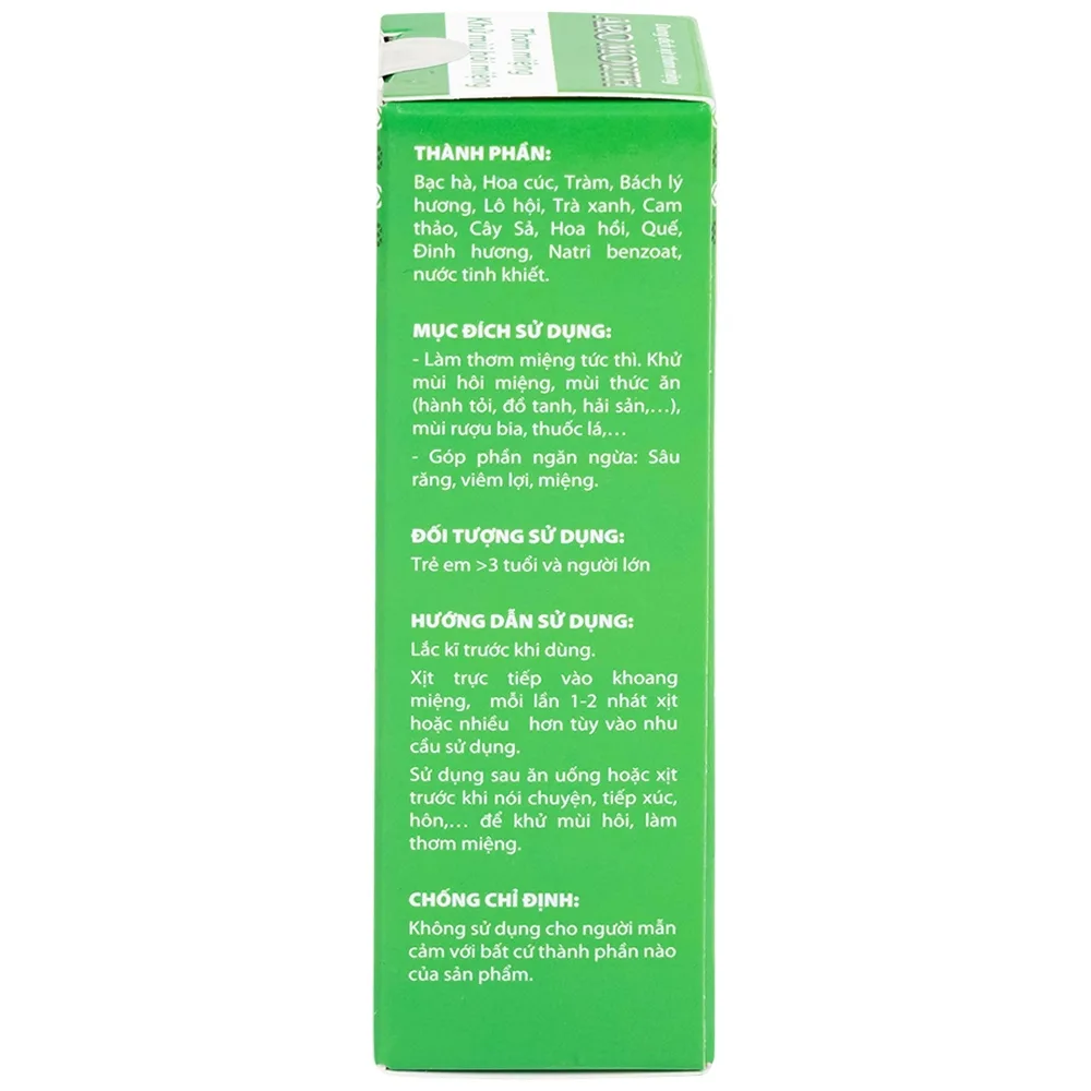 Hình ảnh Xịt thơm miệng Aro Mouth 10ml Hgsg Pharma làm thơm miệng tức thì khử mùi hôi miệng, mùi thức ăn, rượu bia