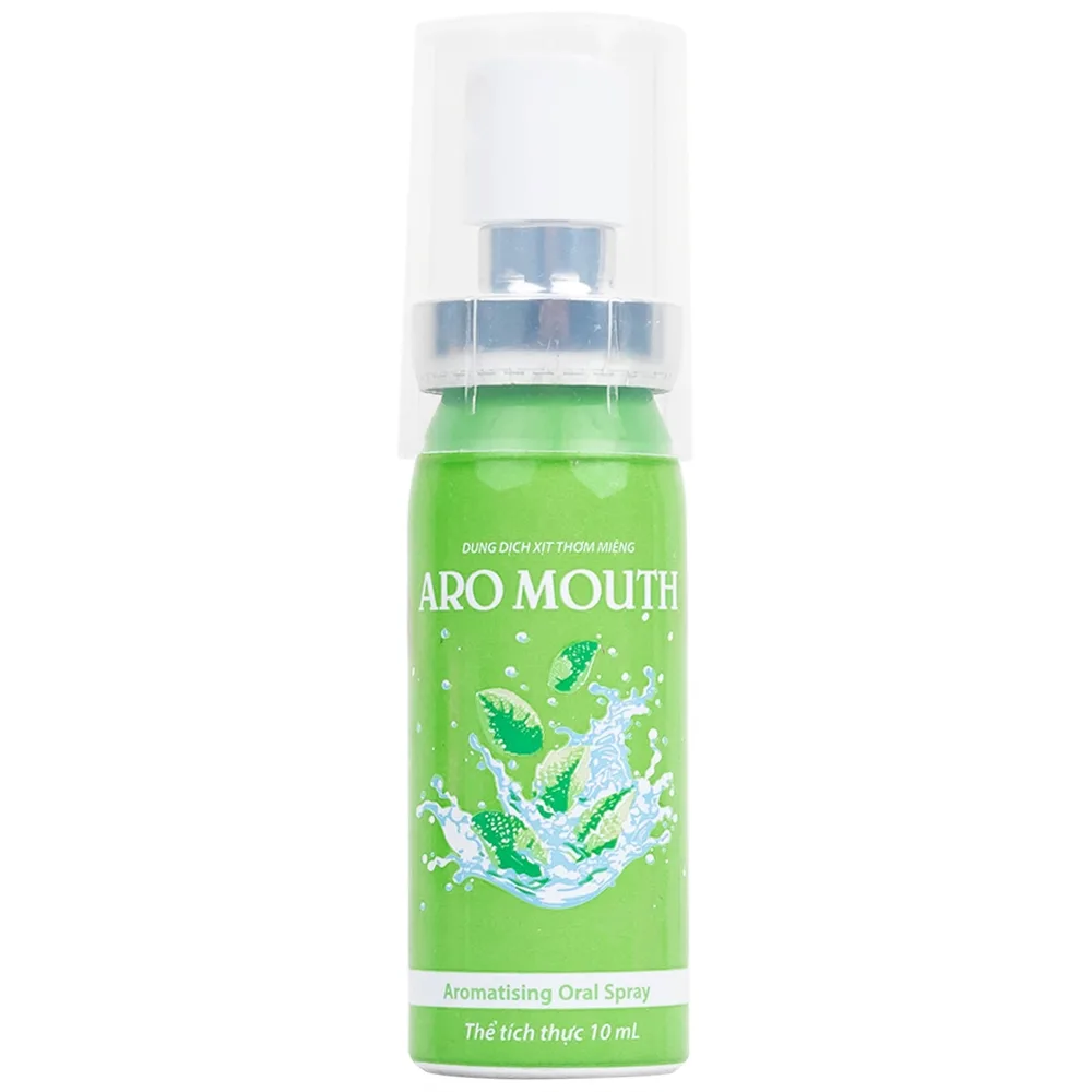 Hình ảnh Xịt thơm miệng Aro Mouth 10ml Hgsg Pharma làm thơm miệng tức thì khử mùi hôi miệng, mùi thức ăn, rượu bia