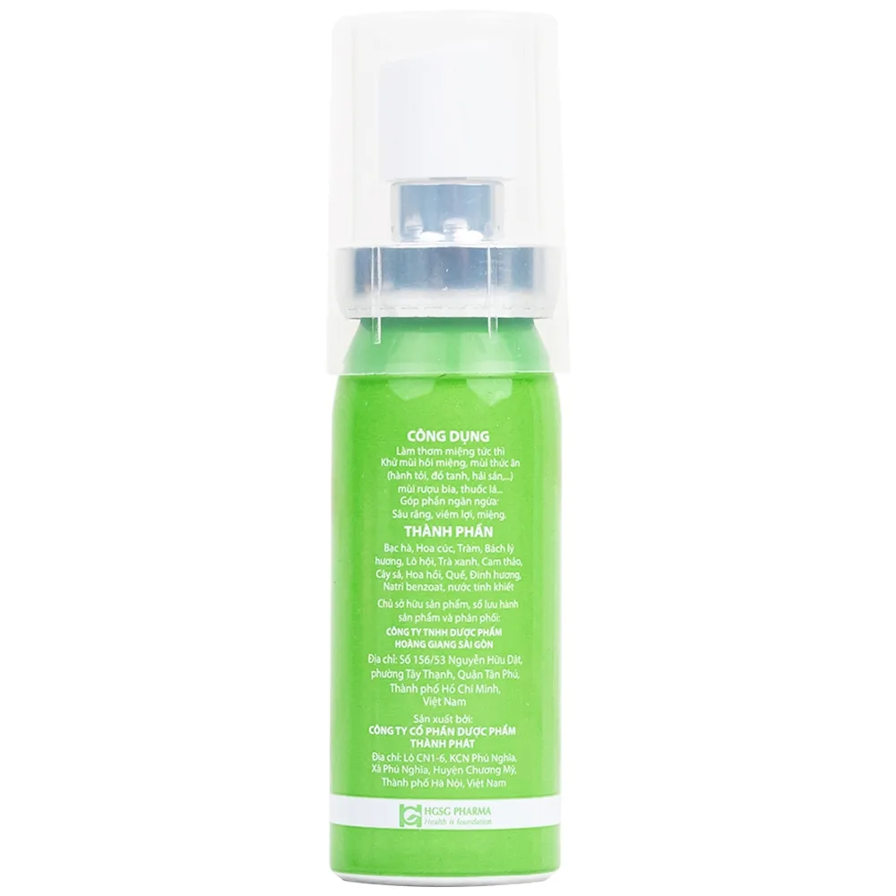 Hình ảnh Xịt thơm miệng Aro Mouth 10ml Hgsg Pharma làm thơm miệng tức thì khử mùi hôi miệng, mùi thức ăn, rượu bia