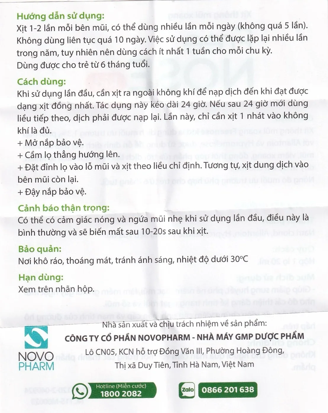 Hình ảnh Dung dịch vệ sinh mũi, xoang Free Nose Kid 6 Month+ Novocare 20ml loãng chất nhày, giảm nghẹt mũi