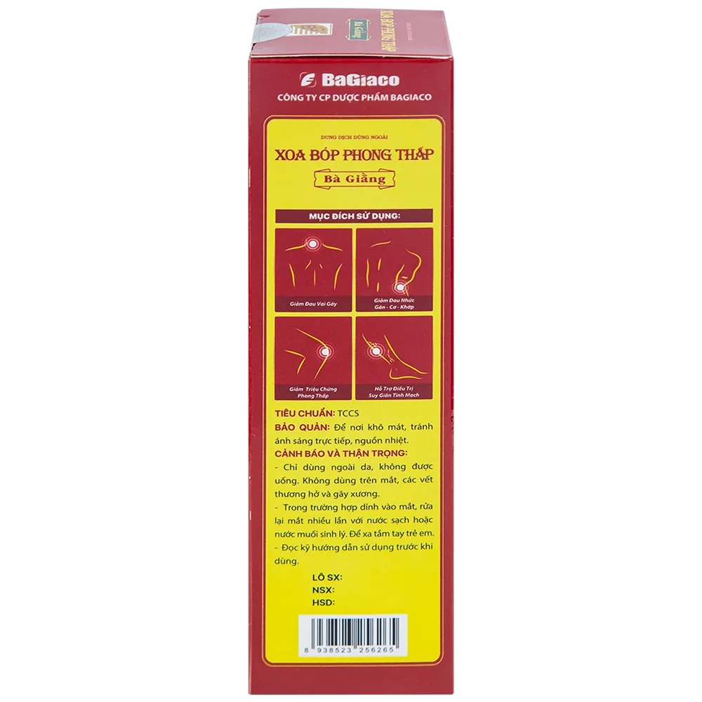 Hình ảnh Xịt xoa bóp phong thấp Bà Giằng 100ml giảm triệu chứng phong thấp, đau gân cơ khớp