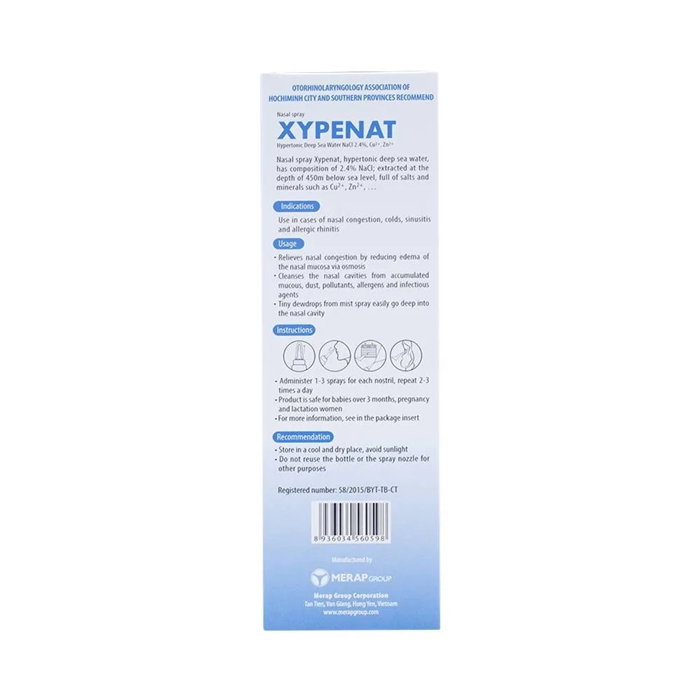 Hình ảnh Dung dịch xịt mũi Xypenat 30ml dùng trong nghẹt mũi, bị cảm, viêm xoang, viêm mũi dị ứng
