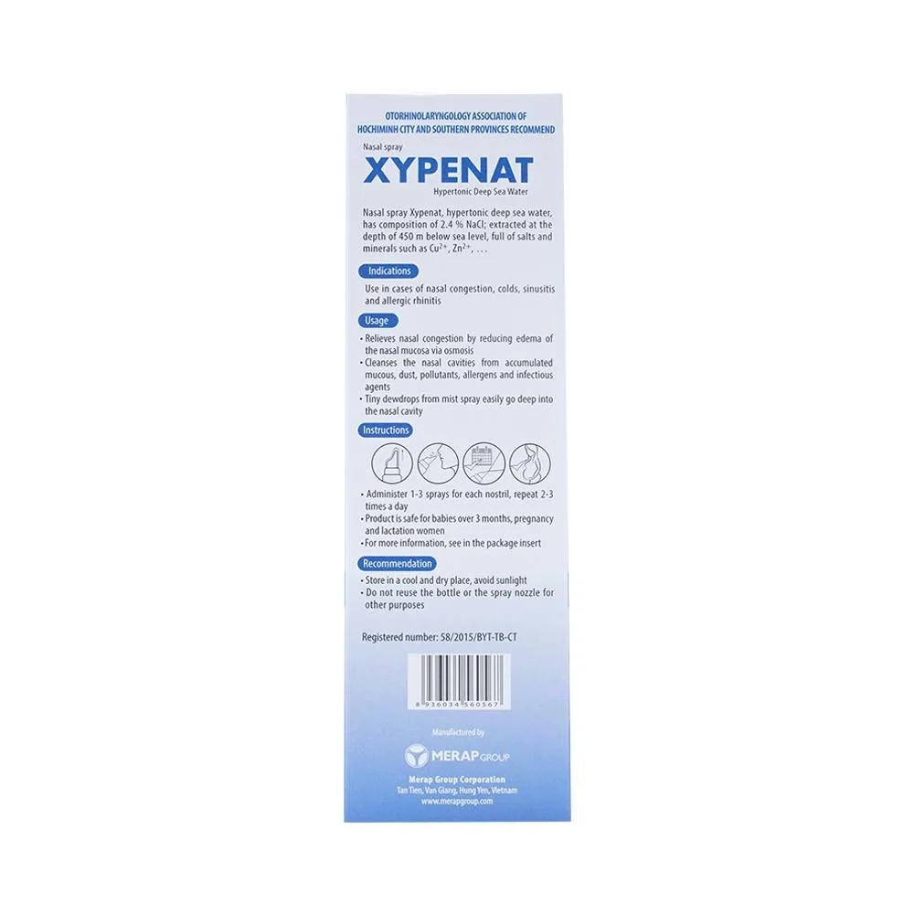 Hình ảnh Dung dịch xịt mũi Xypenat 75ml dùng trong nghẹt mũi, bị cảm, viêm xoang, viêm mũi dị ứng