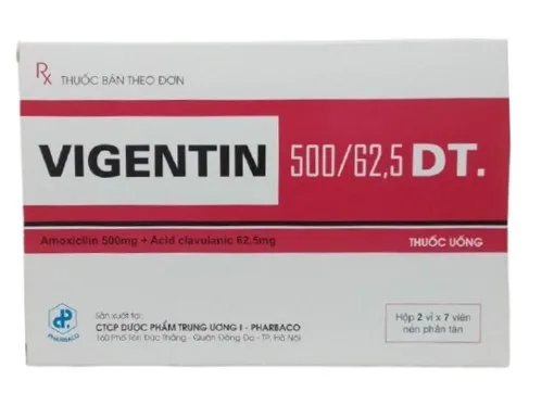 Hình ảnh Vigentin 500/62,5 DT.