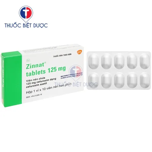 Hình ảnh Zinnat tablets 125mg